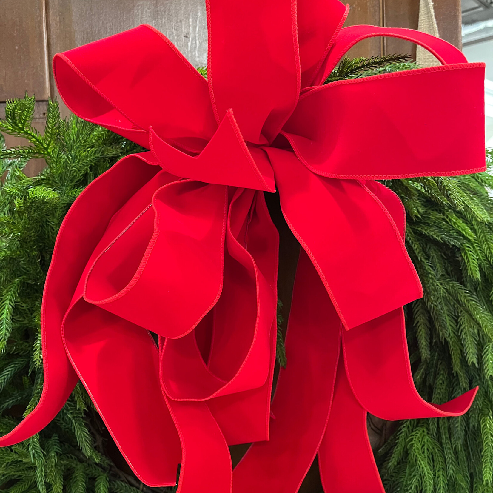 Double Sided Red Velvet Bow