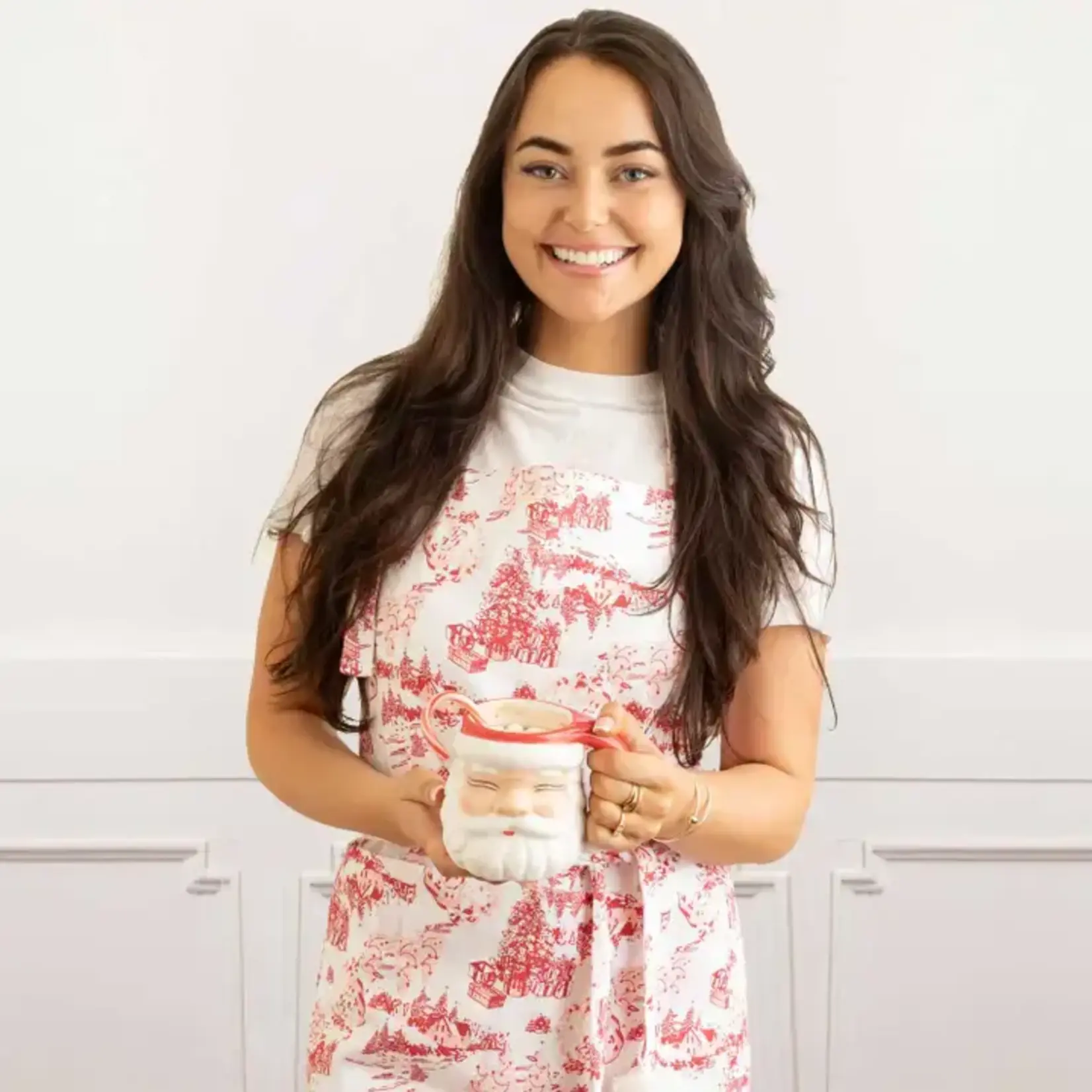 8 Oak Lane Santa Toile Apron