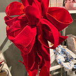 Plush Red Velvet Bow with Satin Back