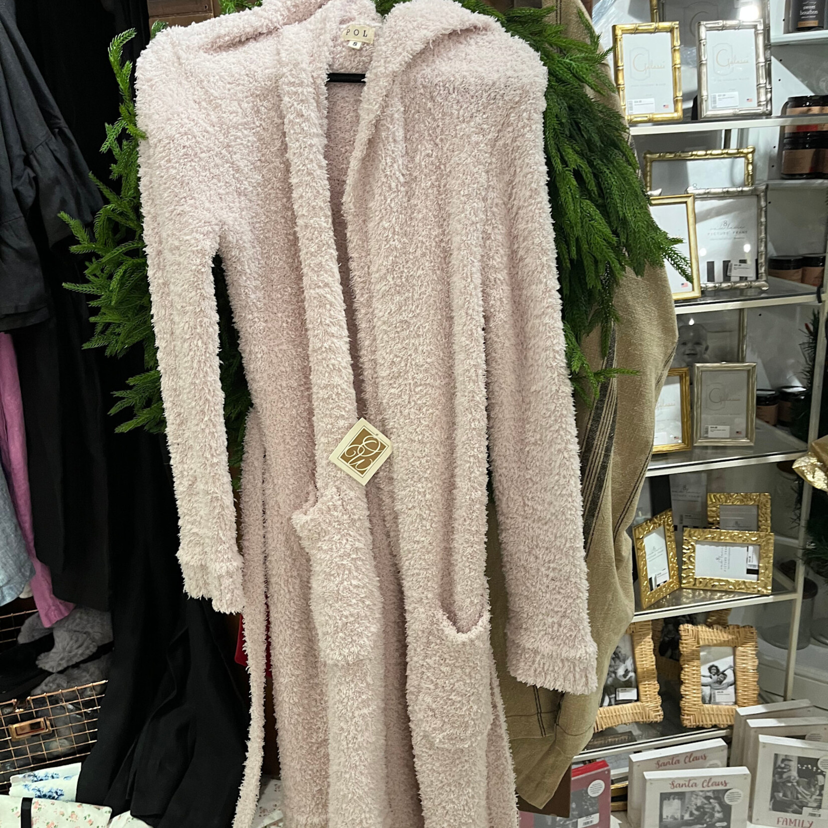 POL Powder Pink Fleece Tunic Sweater Small