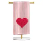 The Royal Standard Heart To Heart Hand Towel White/Pink/Red