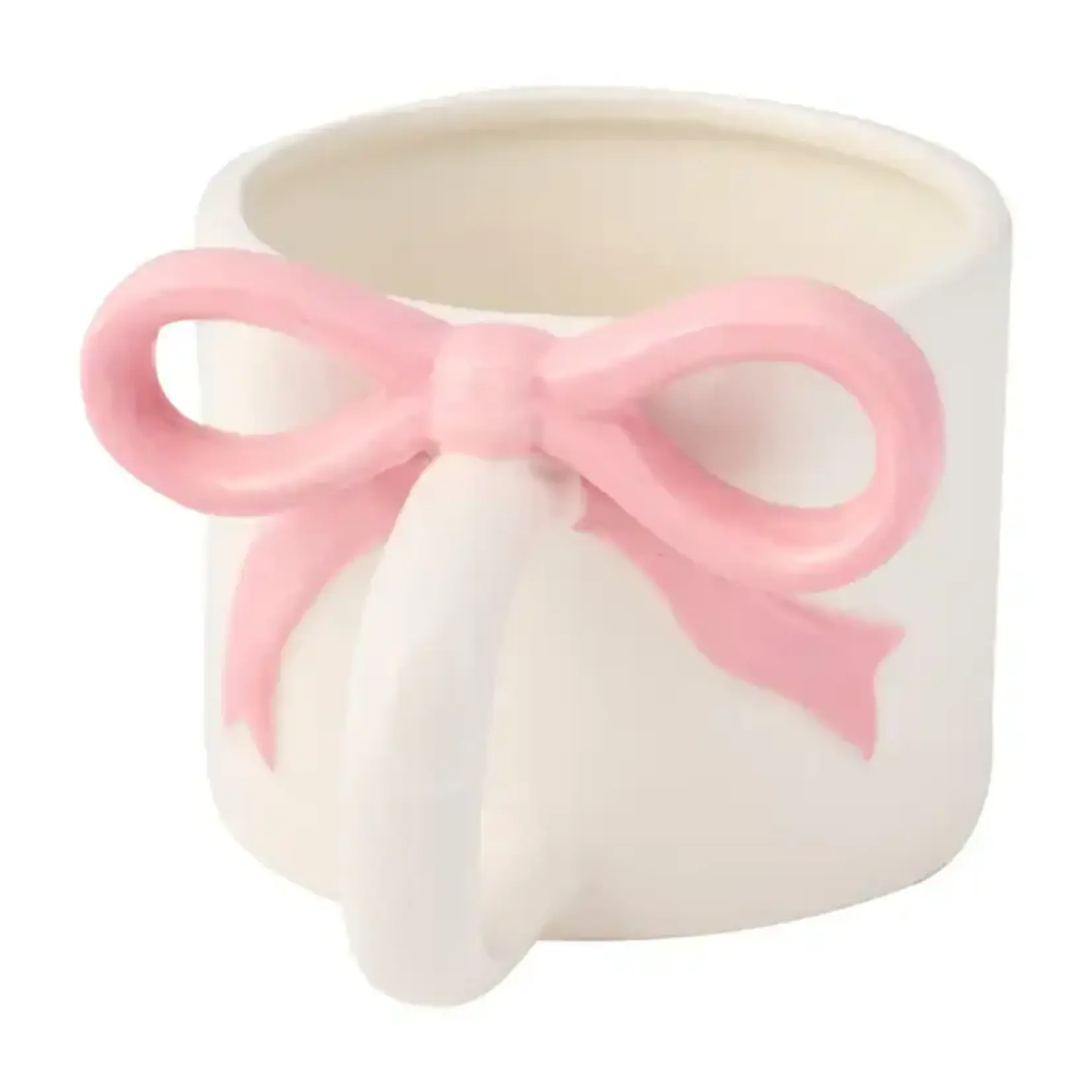Sophistiplate Ceramic Pink Bow on Handle Mug 12 oz.