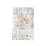 Mud Pie Blue Toile Bunny Pearl Towels