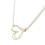 Freshie & Zero Coupled Hearts Necklace 18"/ SS/GF