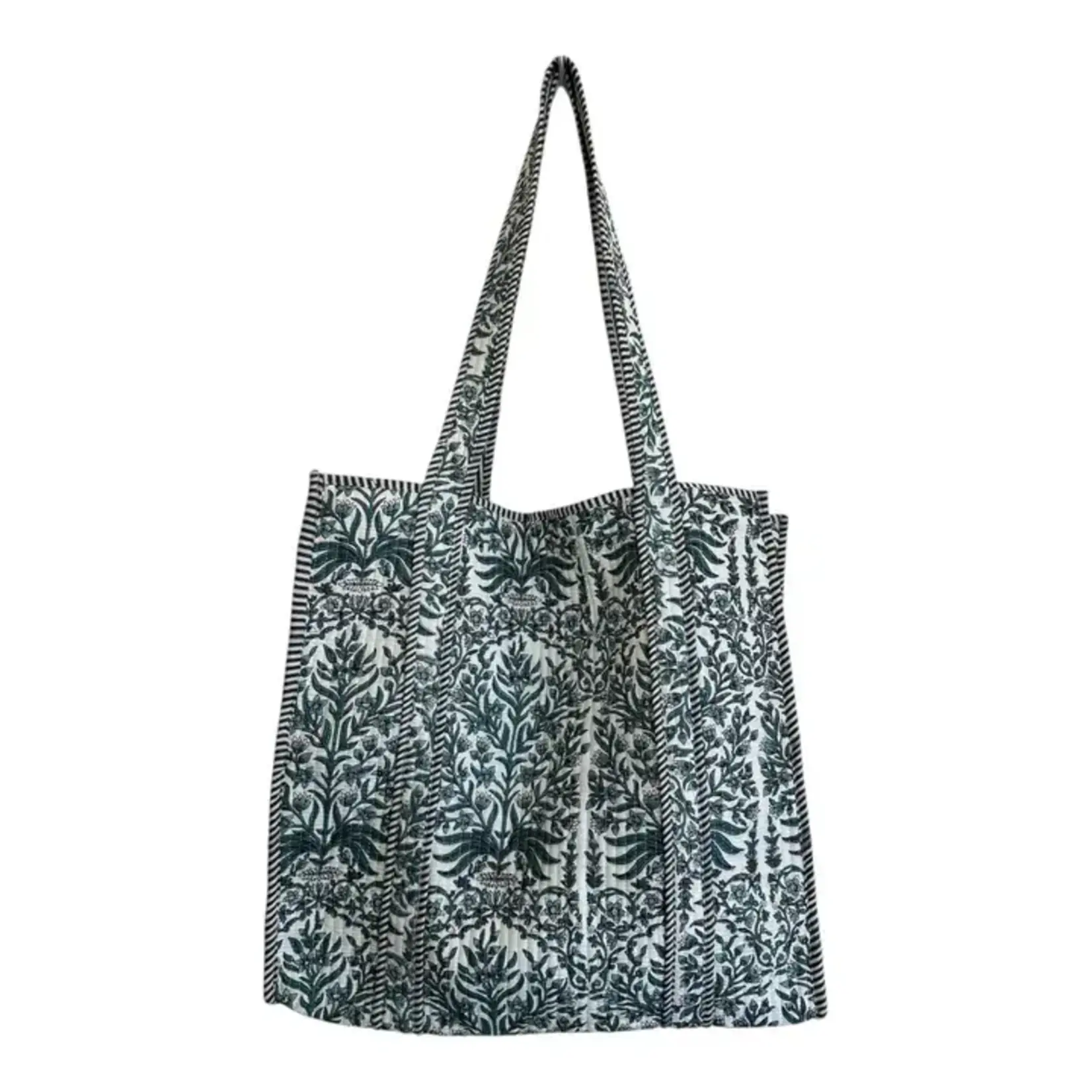 Quilted Block Print Tote