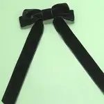 Soft Long Velvet Ribbon Hair Clips