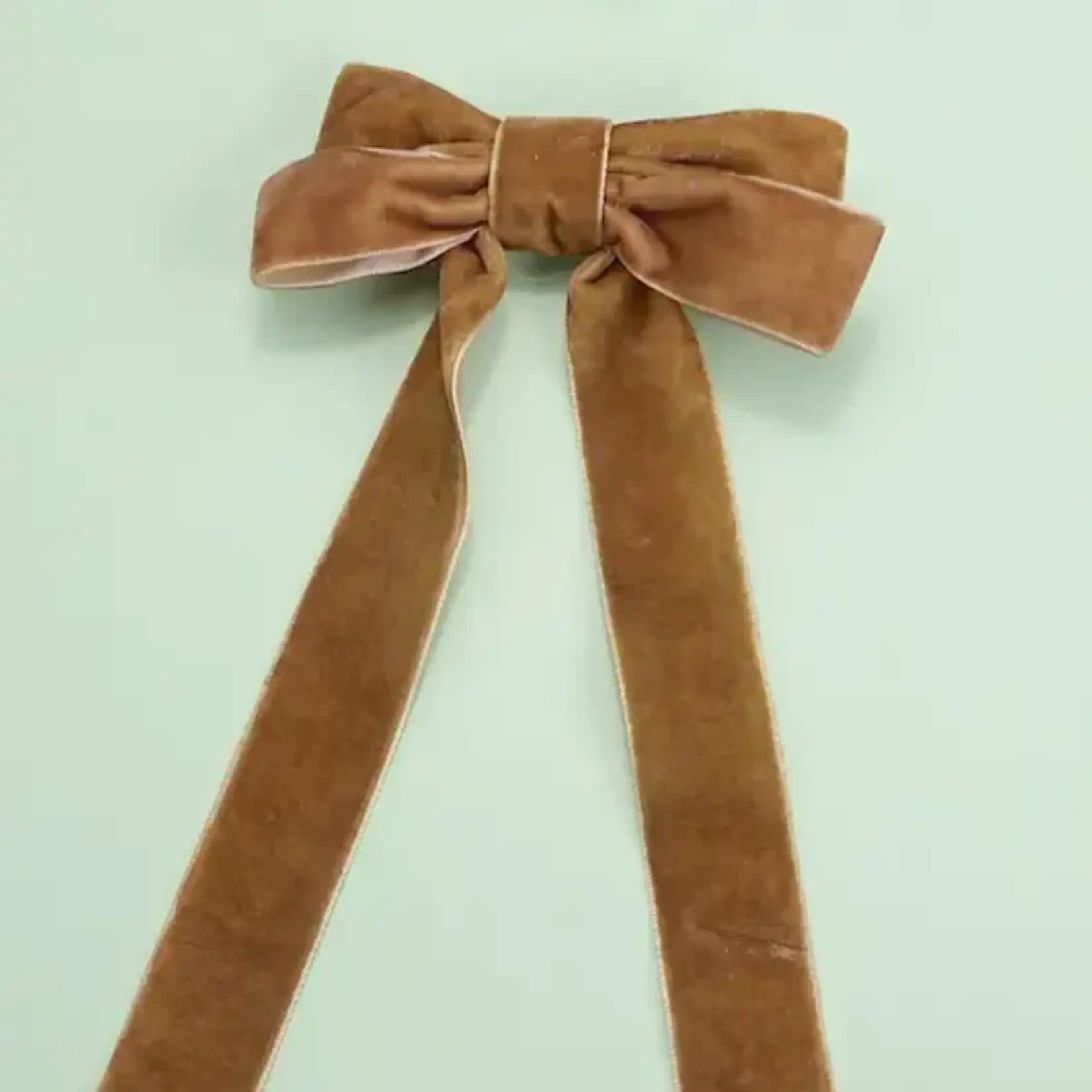 Soft Long Velvet Ribbon Hair Clips