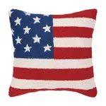 Peking Handicraft USA American Flag Hook Pillow