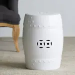 13"x18" Zella Garden Stool - White