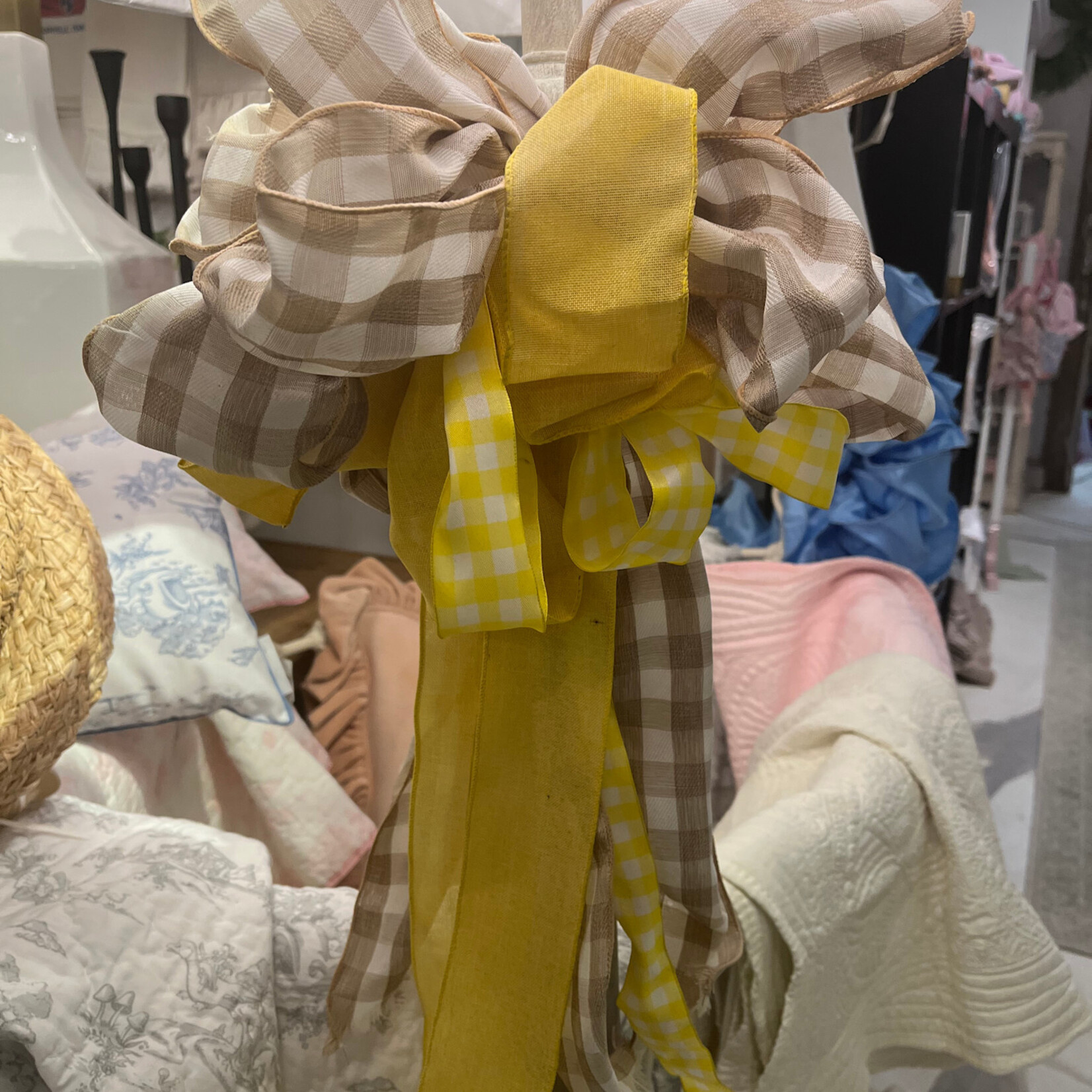 Misc. Beige and Yellow Bow