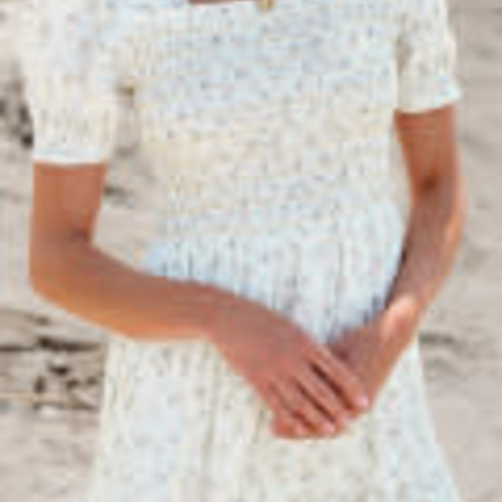 White/Floral Frilly Dress