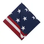 Patriotic Stars and Stripes Placemat Burgandy Stripe - square