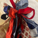 Patriotic Bow #1 Red, Glittter, Light Blue