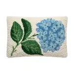 Peking Handicraft Hydrangea Hook Pillow 12"x8"