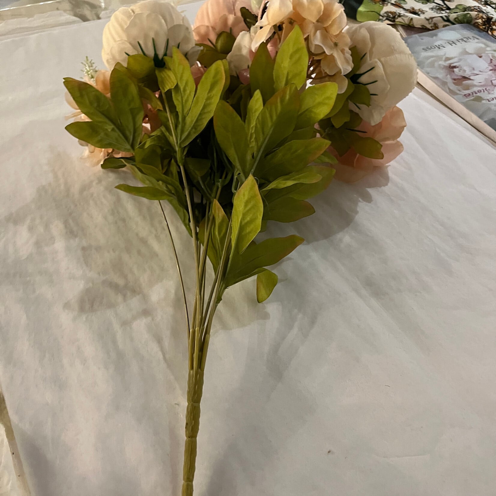 Light Pink Peony Floral Stem