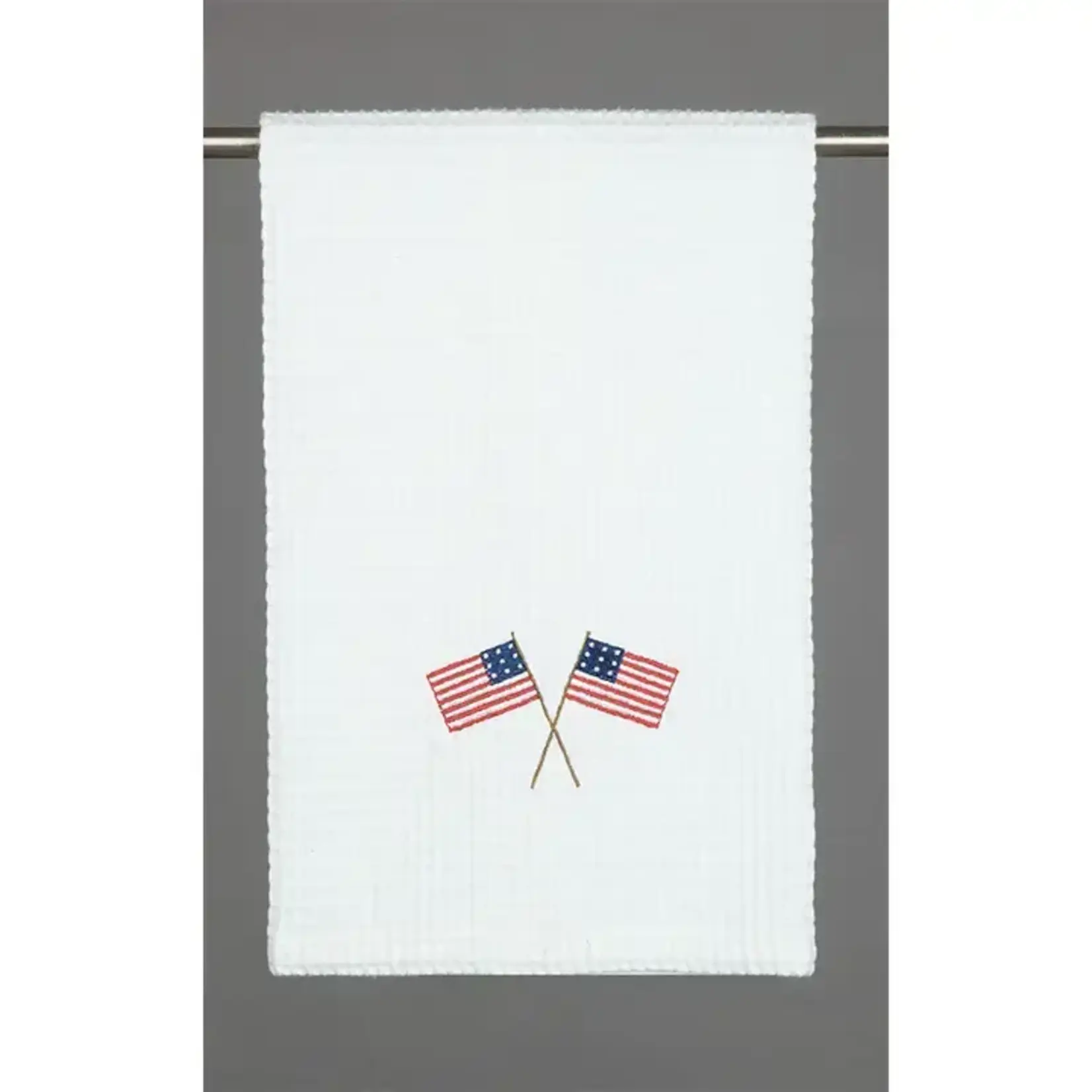 Peking Handicraft American Flag Hand Towel - Embroidered