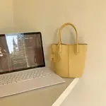 Pretty Persuasions Small Tote/Crossbody Bag W/Matching Bag Charm Yellow