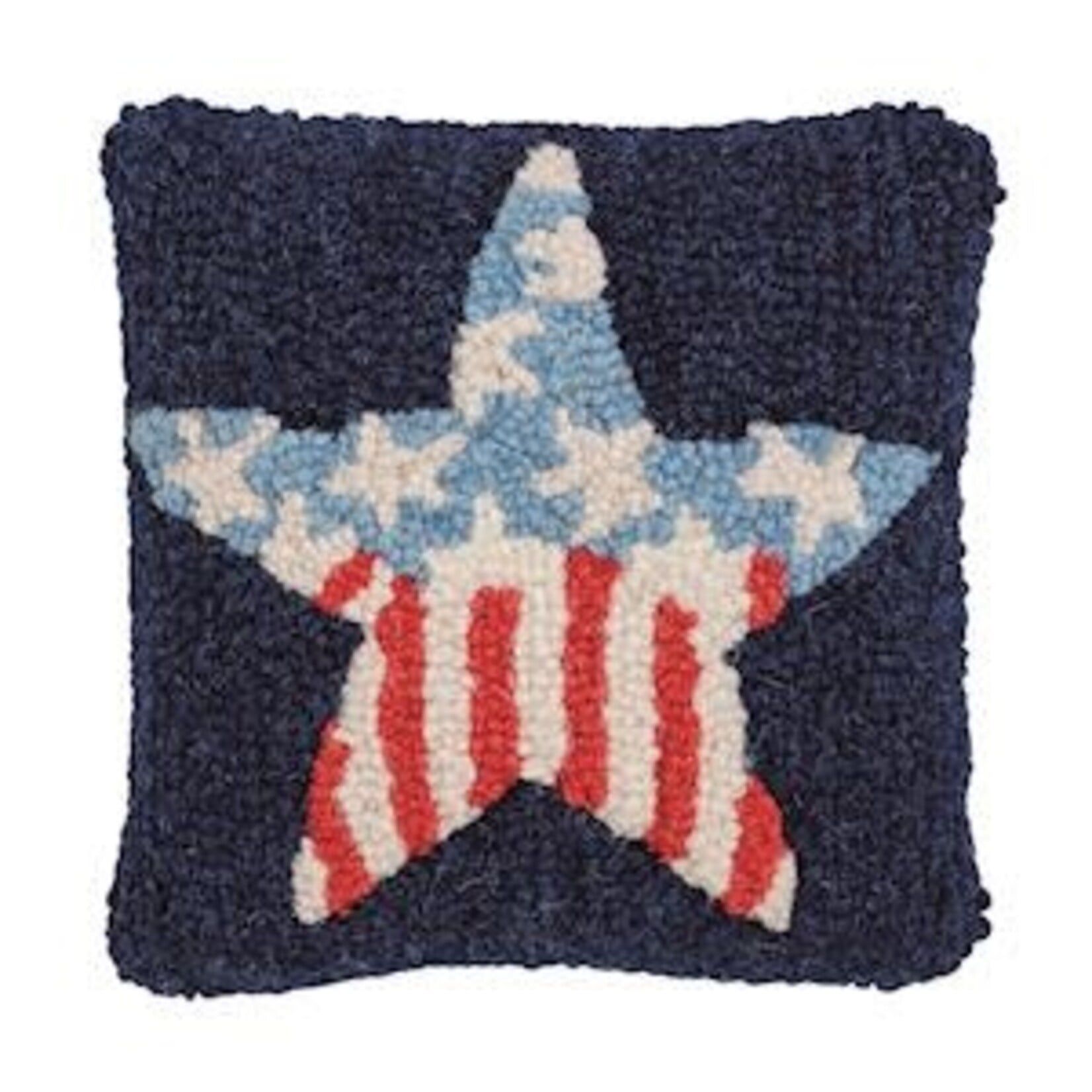 Mud Pie Star Hooked Pillow