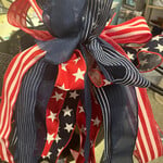 Stars and Stripe Patriotic Bow