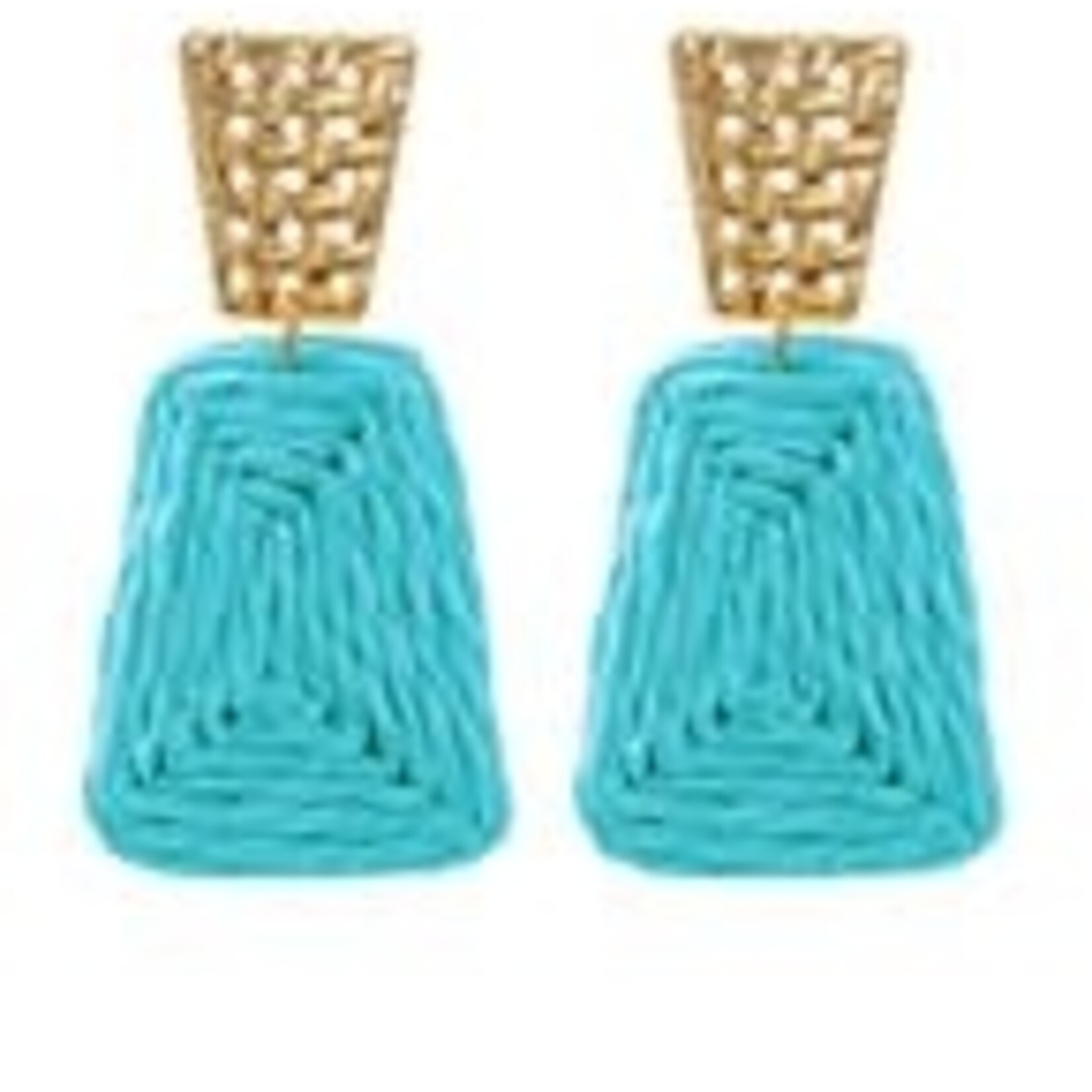 Golden Stella Rafia/ Gold Earrings