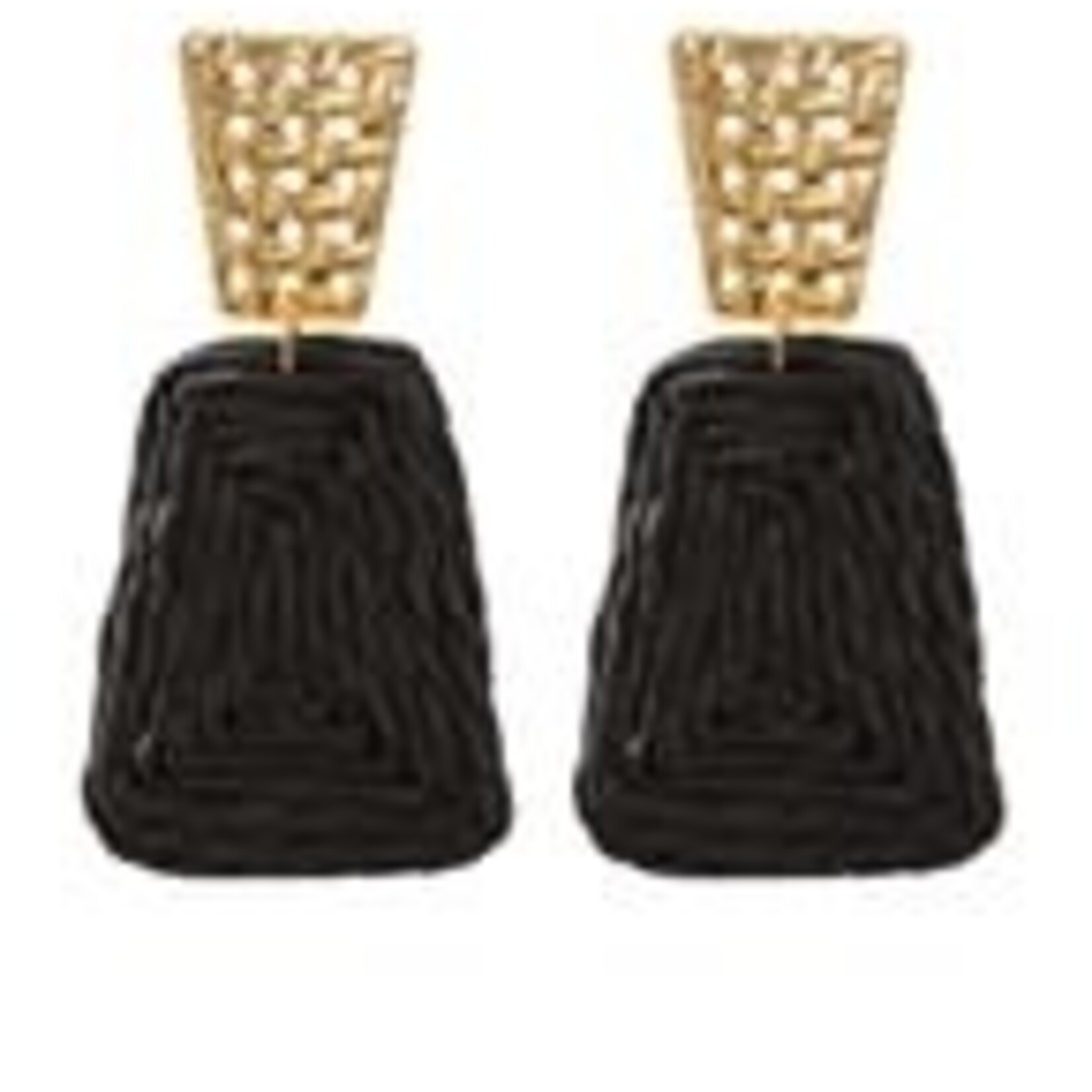 Golden Stella Rafia/ Gold Earrings