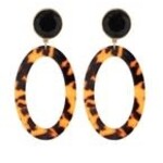 Golden Stella Tortoise/Jet/Gold Earrings