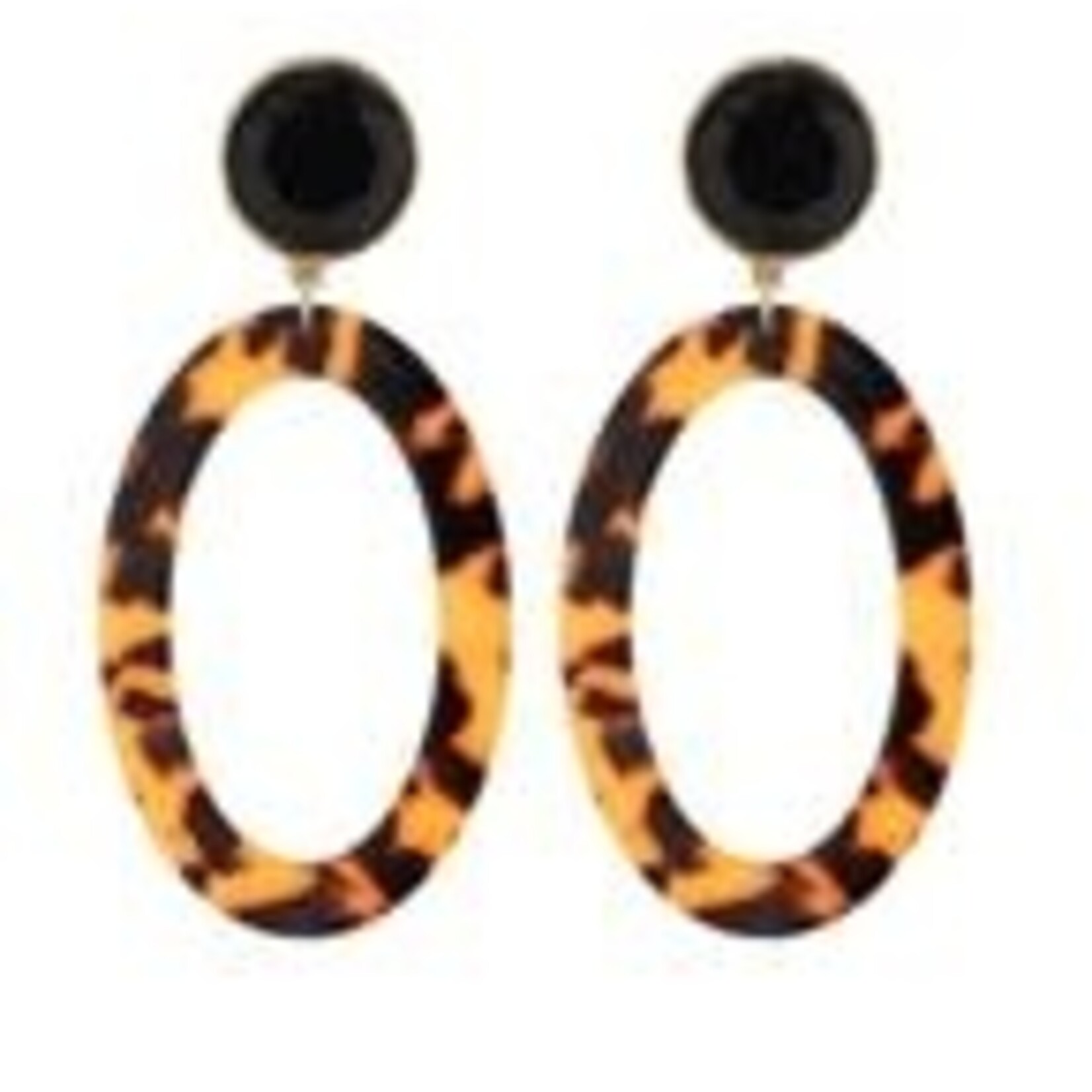 Golden Stella Tortoise/Jet/Gold Earrings