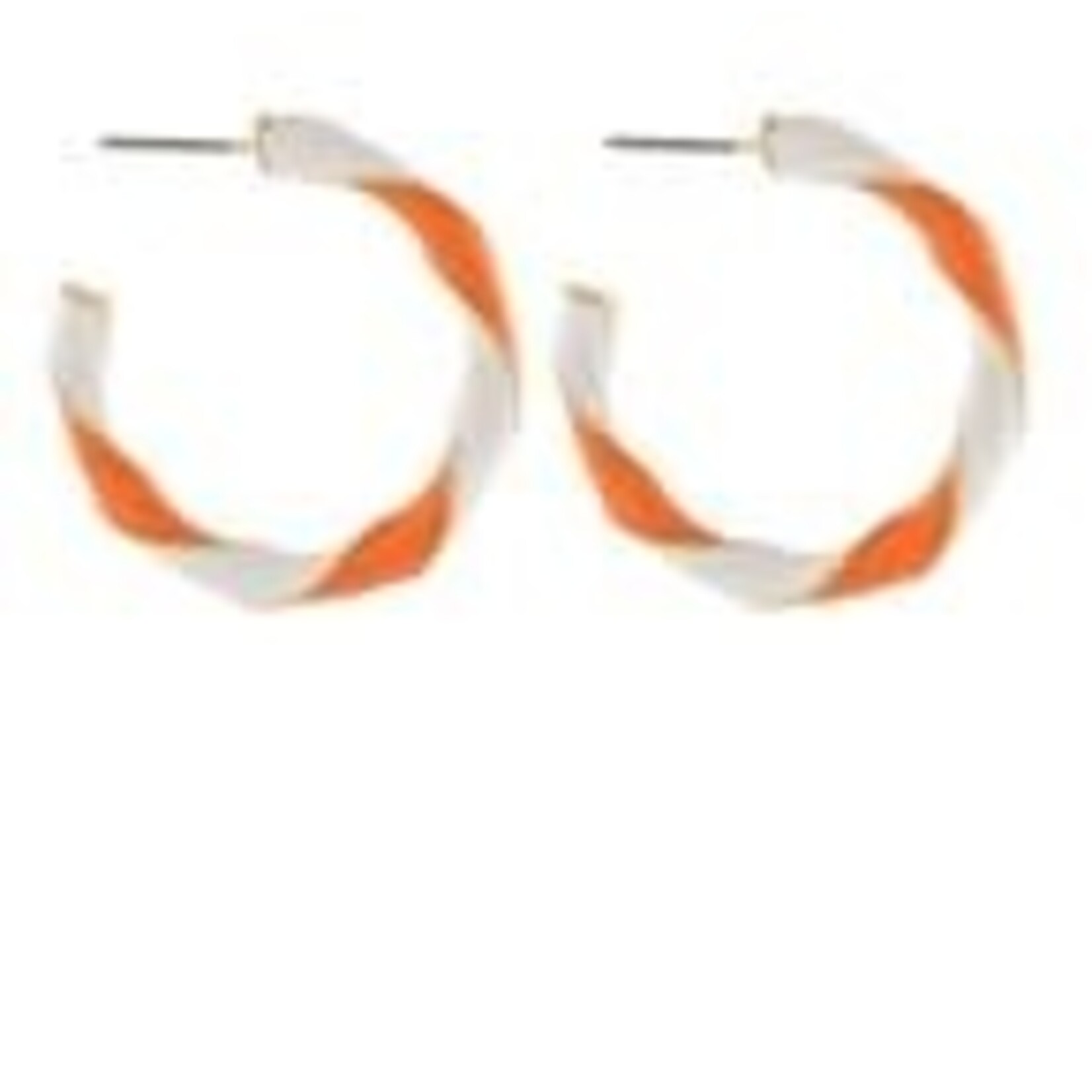 Golden Stella Orange/White Post Earrings