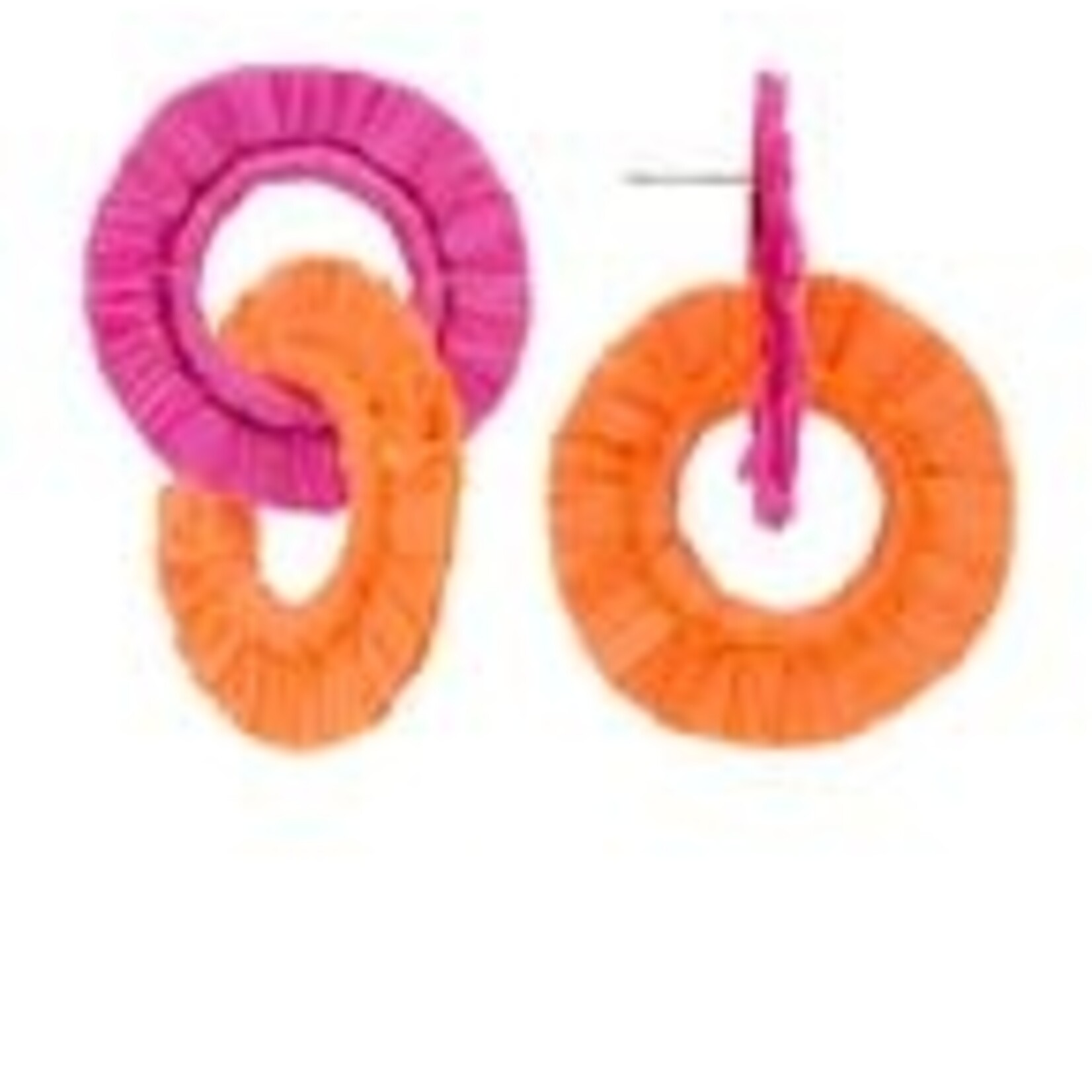 Golden Stella Fushia/Orange Earring