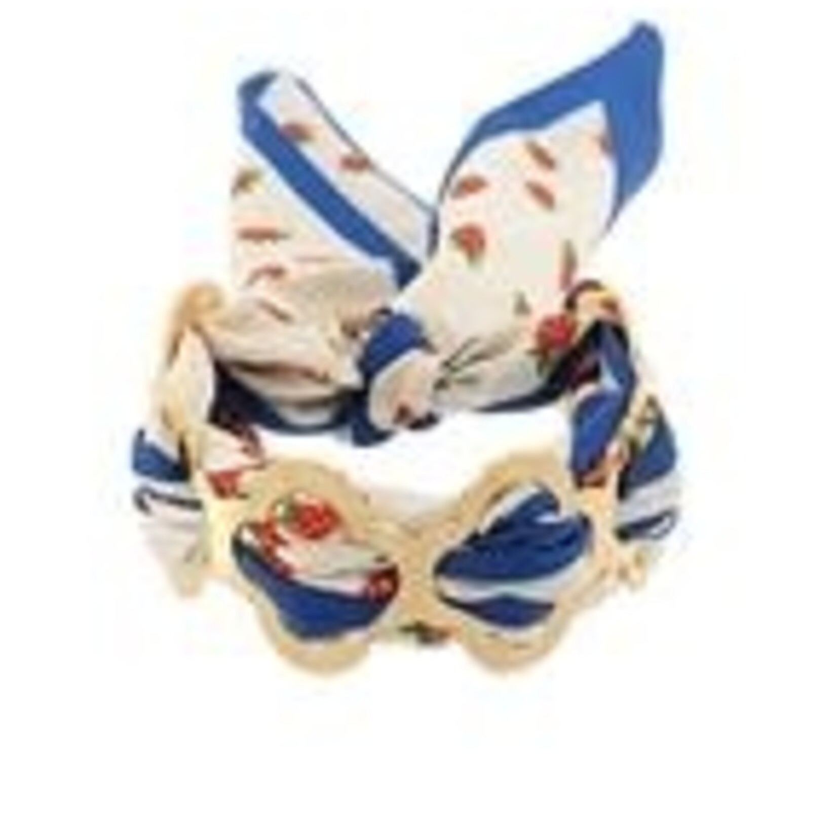 Golden Stella Blue/Gold Strawberry Print Scarf Bracelet
