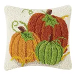 Peking Handicraft Pumpkin Patch Hook Pillow