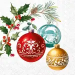 Boston International Import PaperTowels  Christmas Bubbles Cream Christmas
