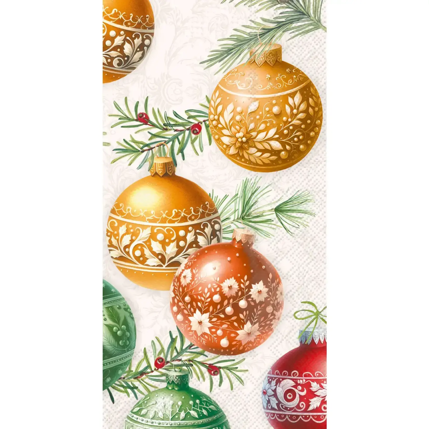Boston International Import PaperTowels  Christmas Bubbles Cream Christmas