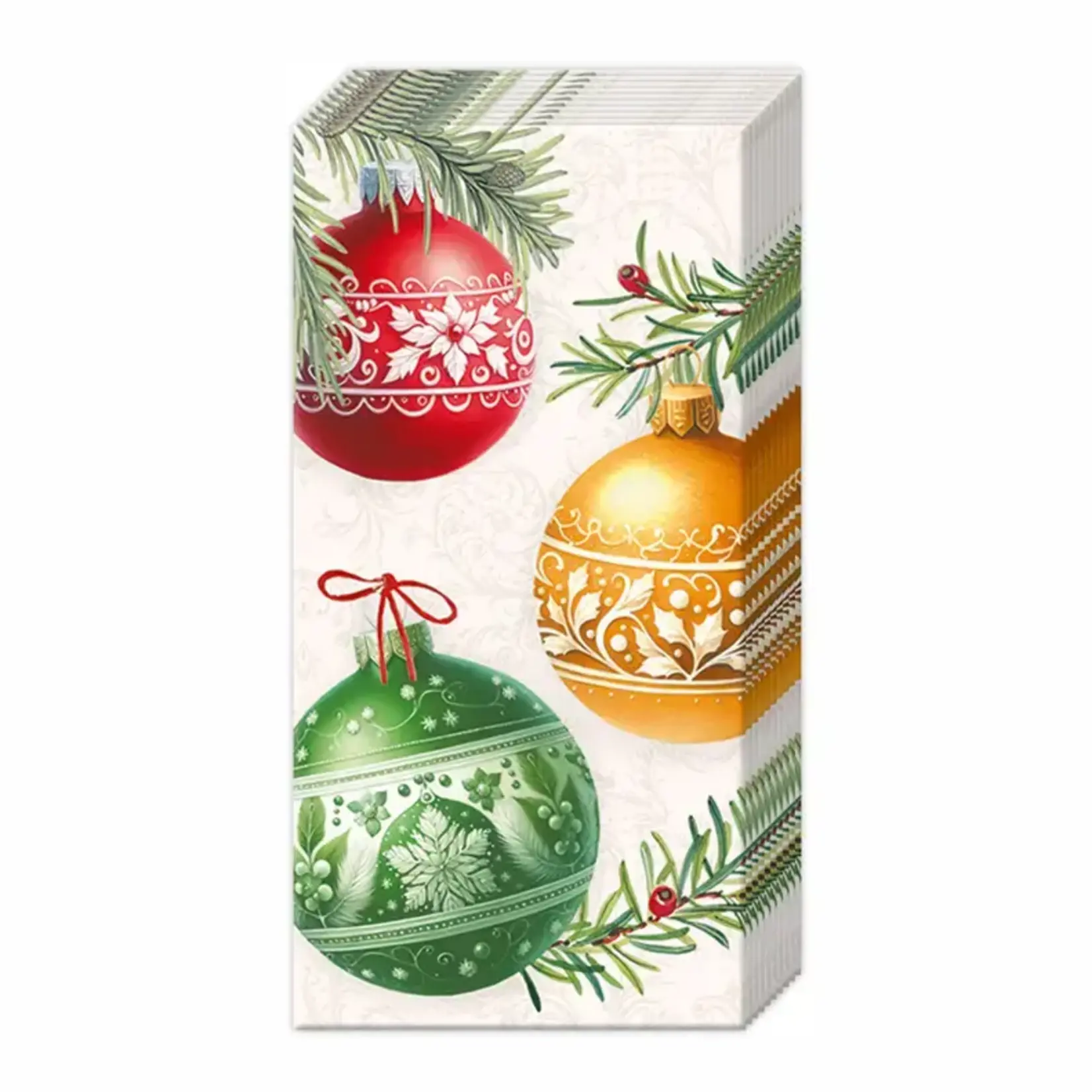 Boston International Import PaperTowels  Christmas Bubbles Cream Christmas