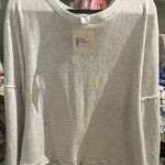 Lost Petal Linens Bell Sleeve Shirt w/ Cross Applique on Sleeve