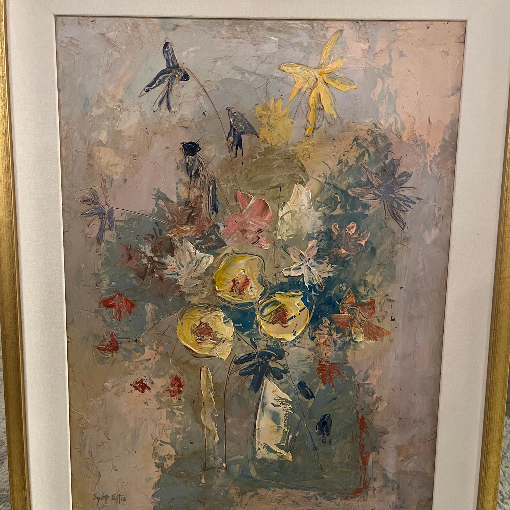 Scott Ellis Scott Ellis Original Art Painting 18"x24" Gold Frame, Linen Liner