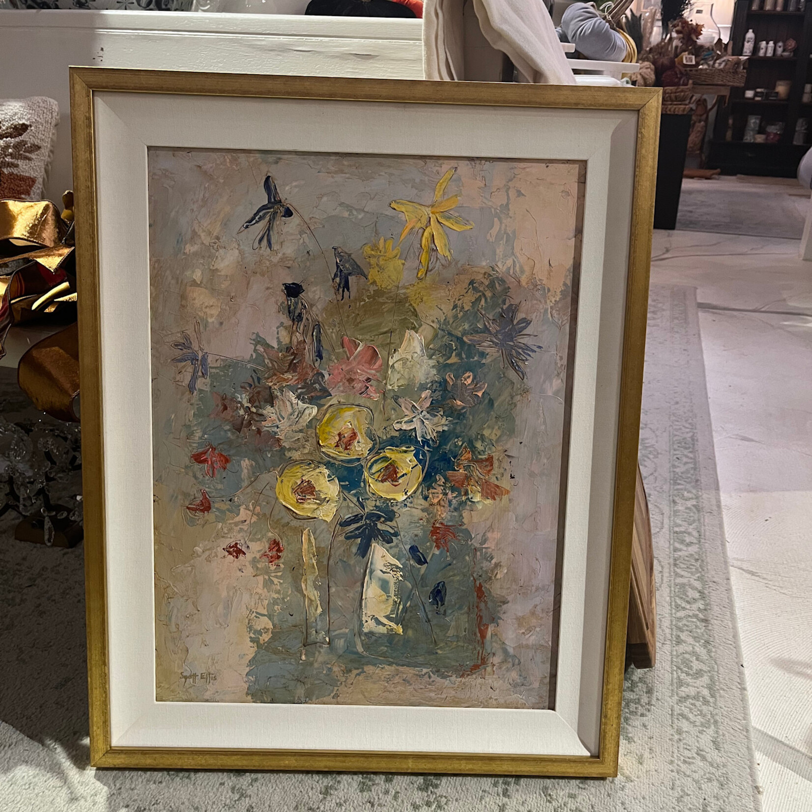 Scott Ellis Scott Ellis Original Art Painting 18"x24" Gold Frame, Linen Liner
