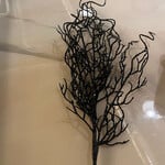 Black glittered stem