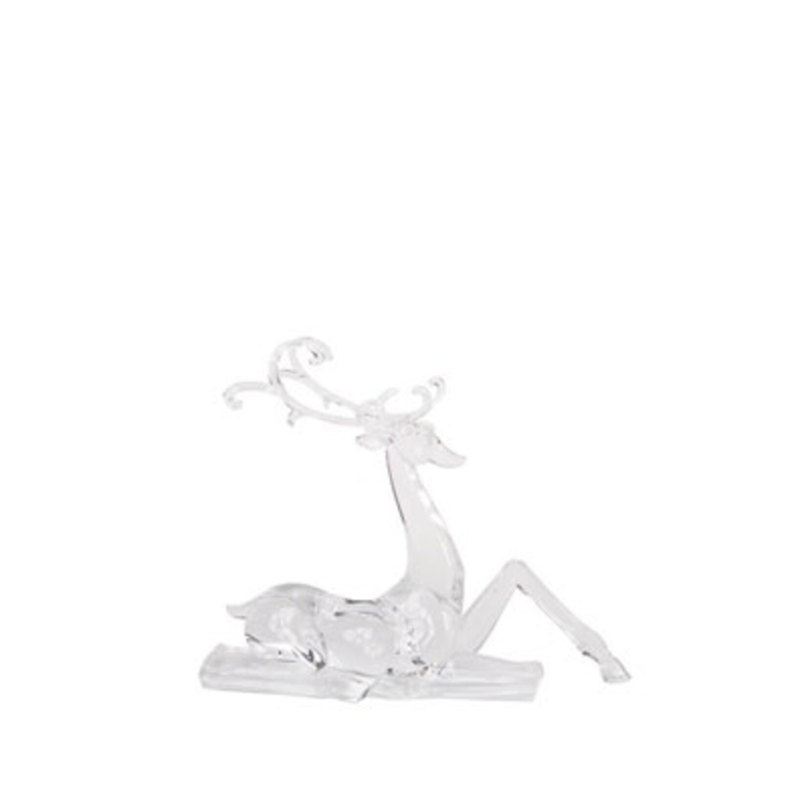 Melrose Deer Figurine Acrylic 17.75" H, 10.75"H Set