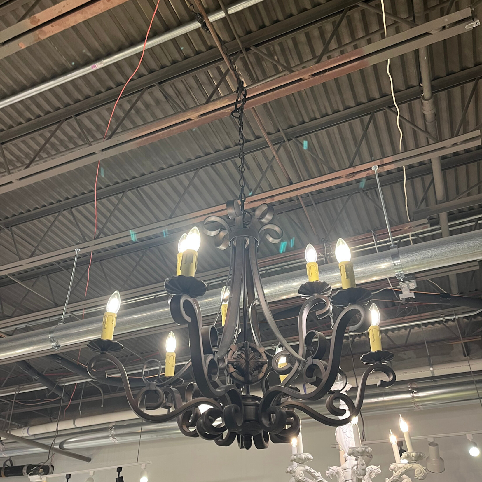 Iron Chandelier 9 light