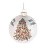 Melrose 4" Merry Christmas Ball , with Tree Ornament