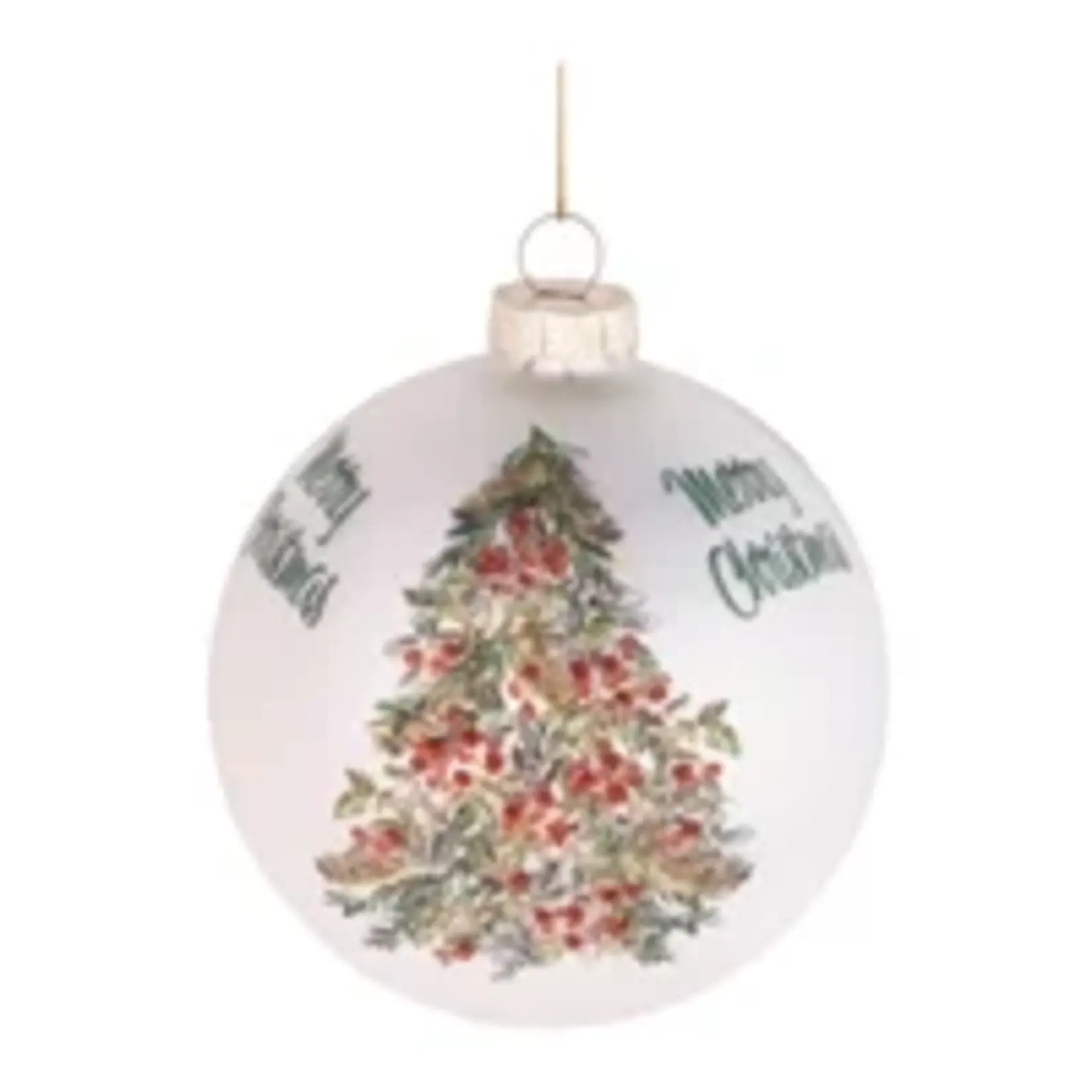 Melrose 4" Merry Christmas Ball , with Tree Ornament