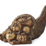 K&K Interiors Gold Resin Cornucopia 10"x18"