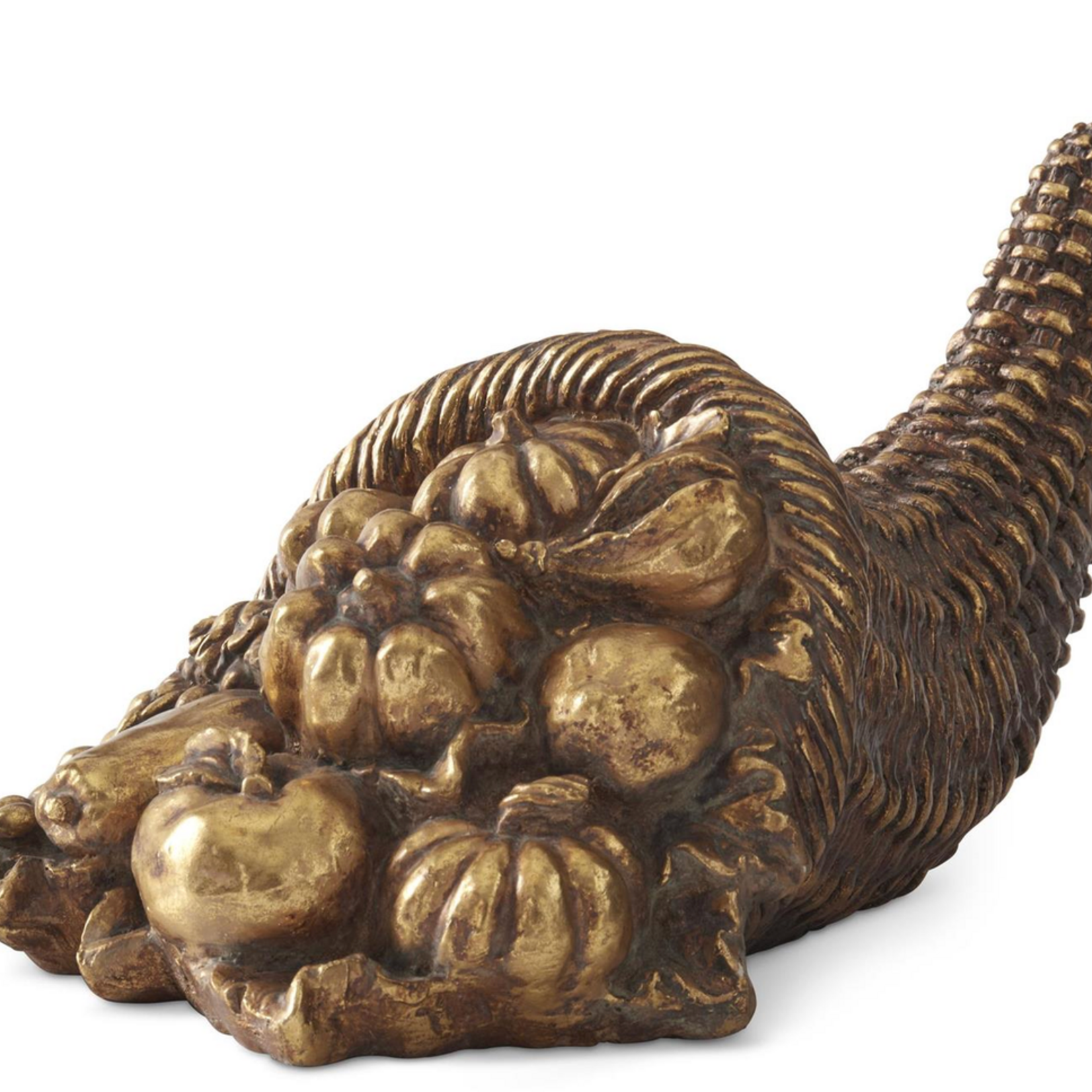K&K Interiors Gold Resin Cornucopia 10"x18"