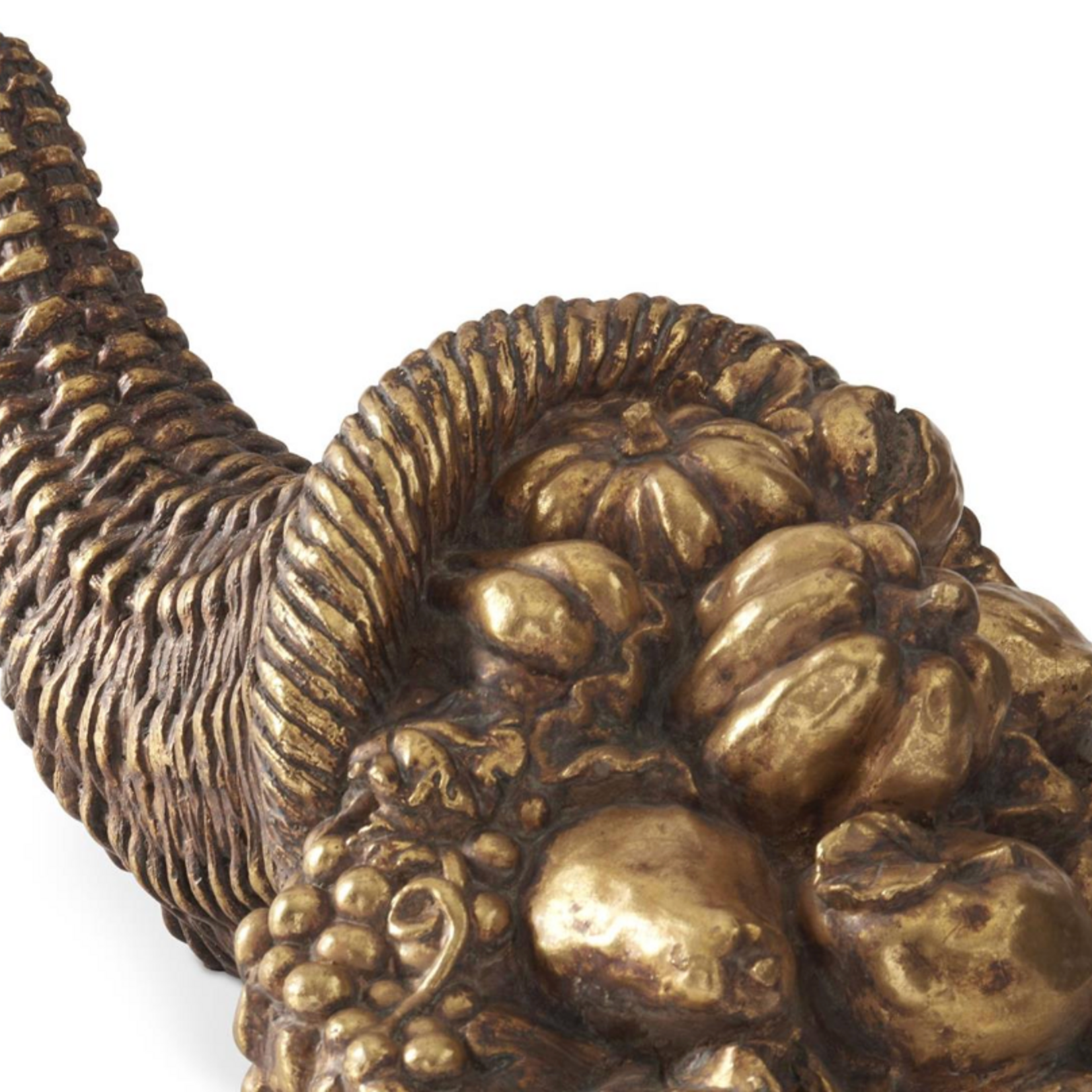 K&K Interiors Gold Resin Cornucopia 10"x18"