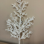 33" Silver Glittered White ice Stem