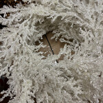 K&K Interiors 25 Inch Silver Glittered White Ice Wreath