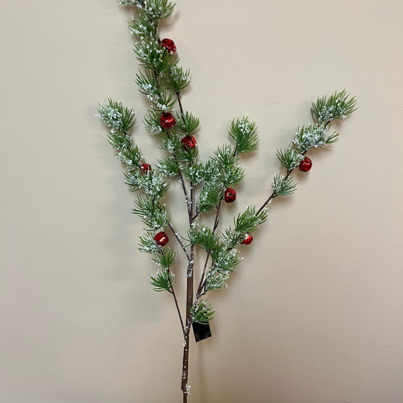 K&K Interiors 37.5 Inch Snowy Pine Stem w/Red Bells