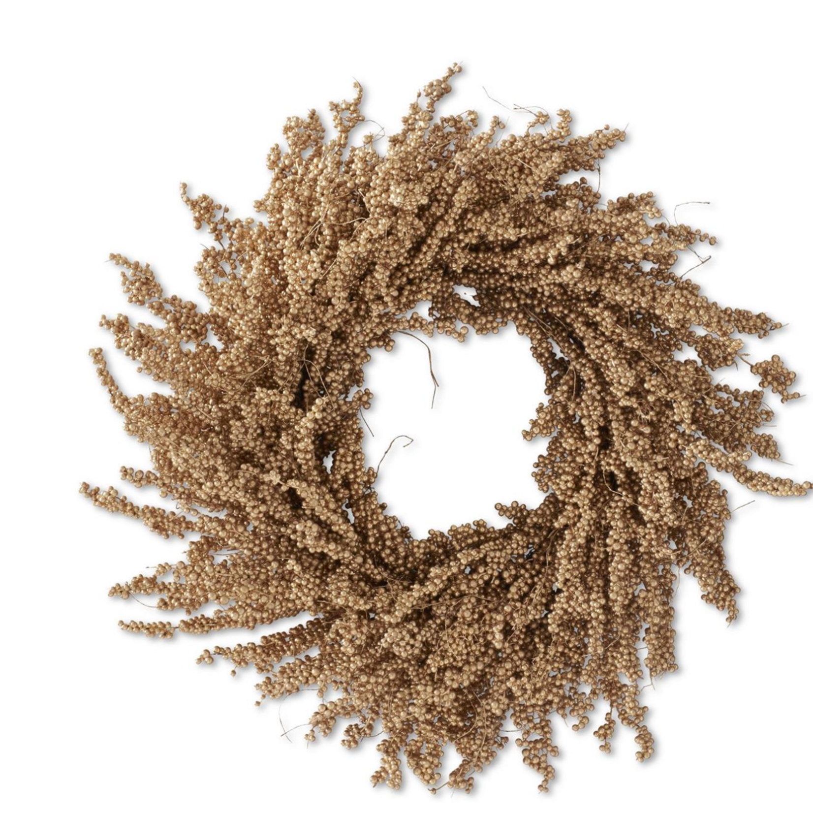 K&K Interiors 30 Inch Gold Berry Clusters Wreath (additional shipping cost if ordering online)