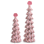 Raz Imports 18" & 13" Pink Ribbon Candy Trees
